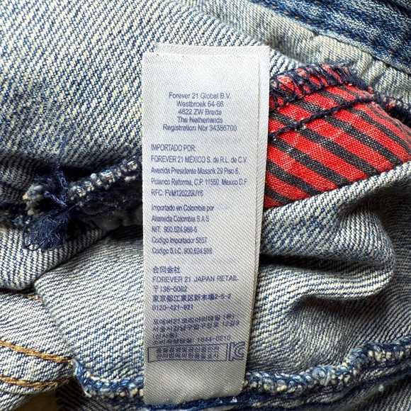 Forever 21 Denim/ Jean Jacket W/Spikes & Distressed Back - Picture 3 of 8